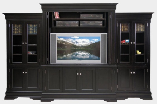 Phillipe 4 piece Entertainment Wall System Mennonite Furniture Ontario at Lloyd's Furniture Gallery in Schomberg