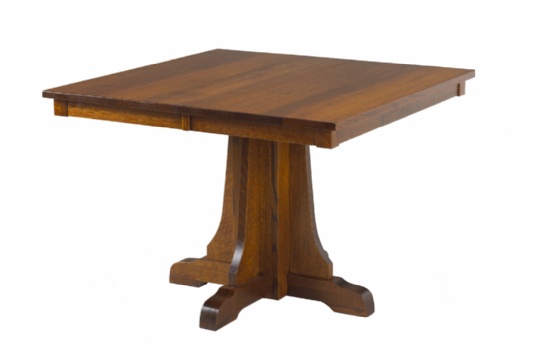 Eastwood Mission Single Pedestal Table Mennonite Furniture Ontario at Lloyd's Furniture Gallery in Schomberg
