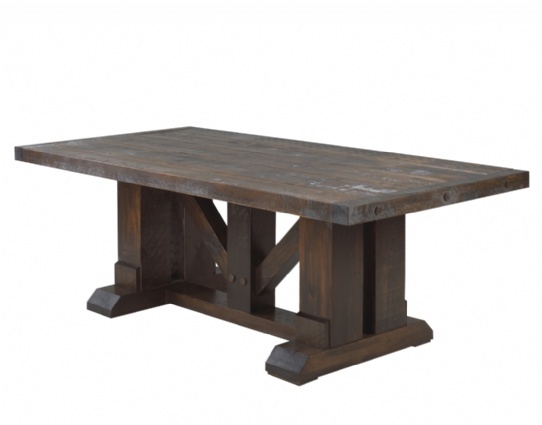 Grimshaw Hall Double Pedestal Table Mennonite Furniture Ontario at Lloyd's Furniture Gallery in Schomberg