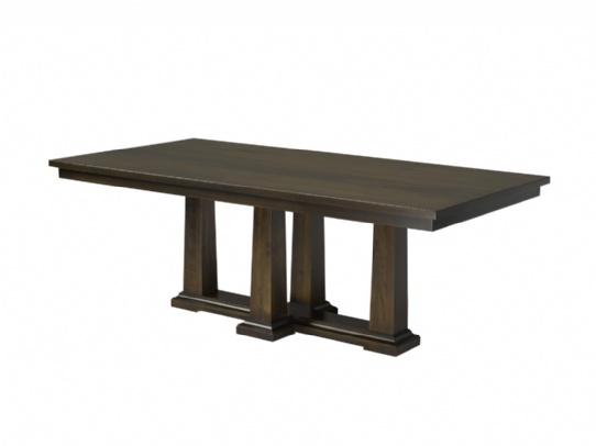 Parthenon Double Pedestal Table Mennonite Furniture Ontario at Lloyd's Furniture Gallery in Schomberg