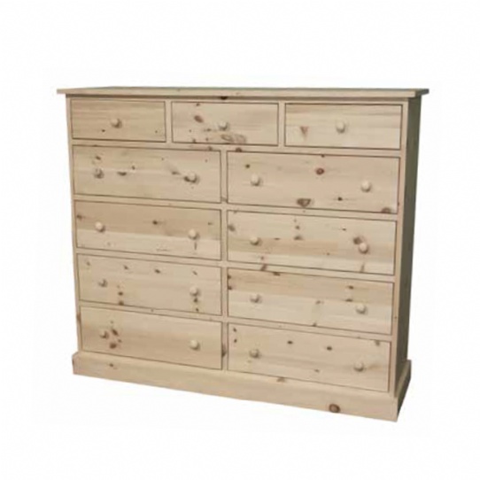 Cottage 11 Drawer Mule Chest Mennonite Furniture Ontario at Lloyd's Furniture Gallery in Schomberg