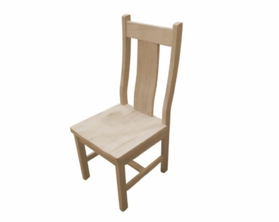 Bent Slat Back Side Chair Mennonite Furniture Ontario at Lloyd's Furniture Gallery in Schomberg