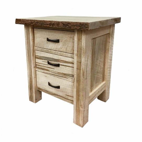 Live Edge 3 Drawer Night Stand Mennonite Furniture Ontario at Lloyd's Furniture Gallery in Schomberg