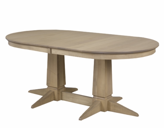 Sweden Double Pedestal Table Mennonite Furniture Ontario at Lloyd's Furniture Gallery in Schomberg